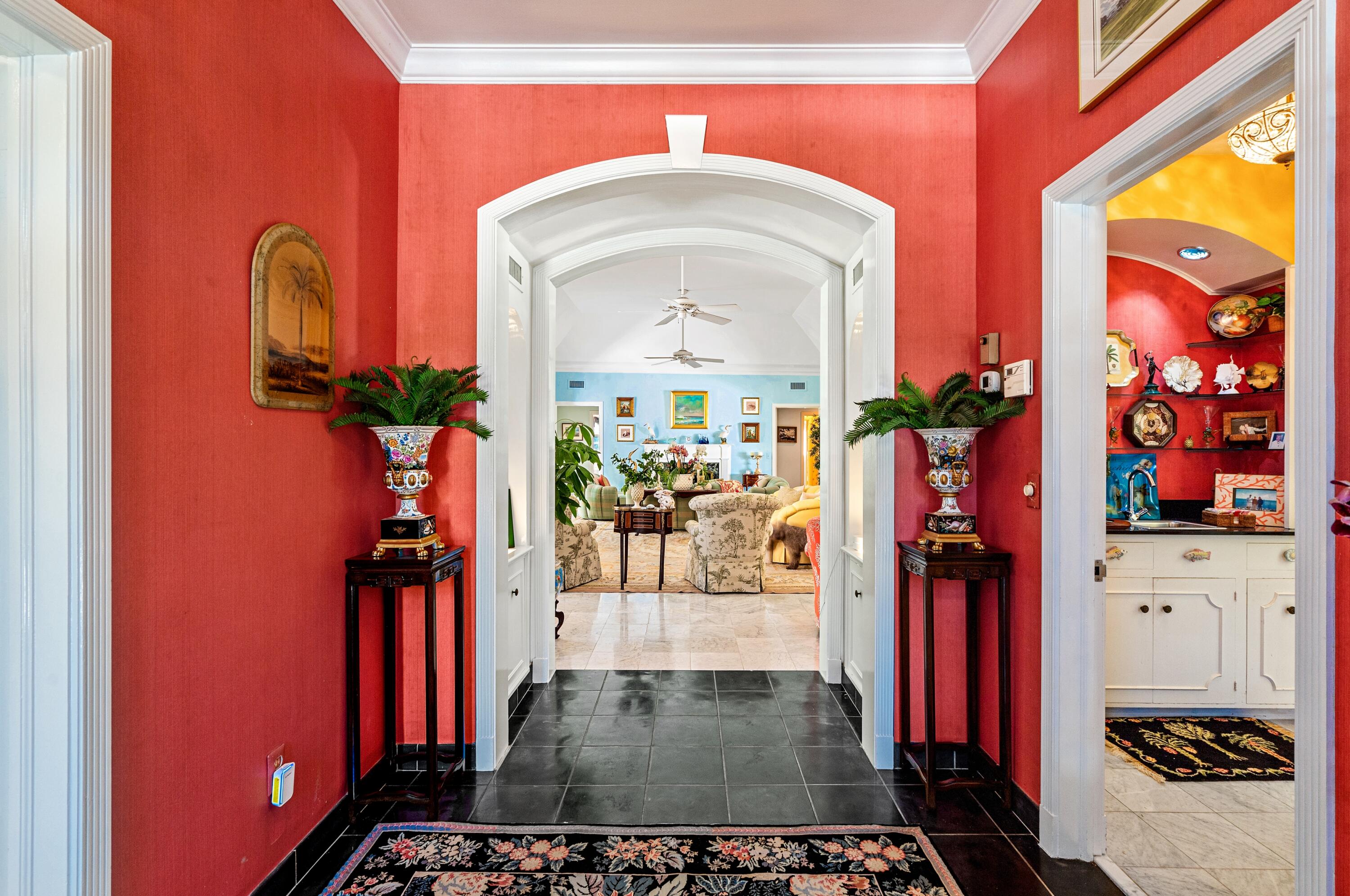 3224 North Ocean Boulevard Gulf Stream, FL 33483 - Photo 13 of 48 a view of living room with furniture and a fireplace