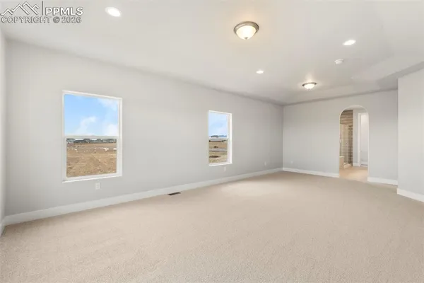 an empty room with a window