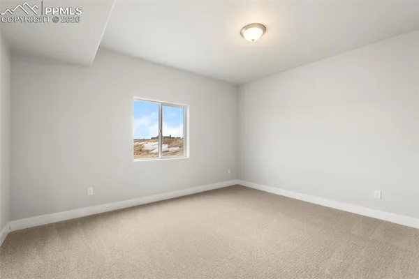 an empty room with a window