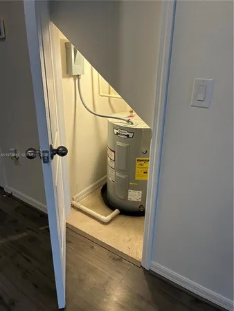 a bathroom with a sink and mirror