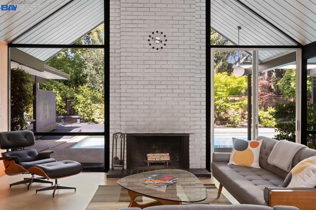 252 Clyde Drive Walnut Creek, CA 94598 - Photo 6 of 57 a living room with furniture and a fireplace