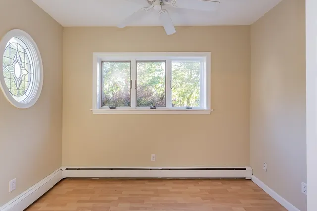 an empty room with a window