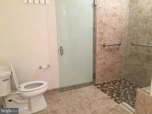 a bathroom with a toilet