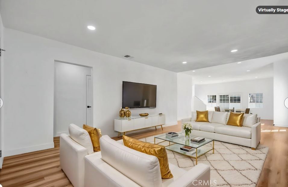 1200 South Castlegate Avenue Compton, CA 90221 - Photo 6 of 39 Virtual living room facing hallway and backdoor