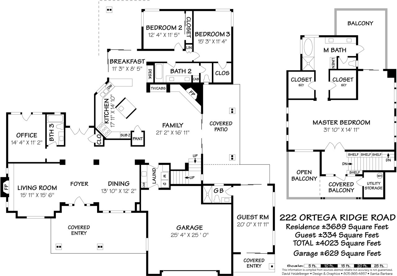 222 Ortega Ridge Road Summerland, CA 93067 - Photo 15 of 15 Floor Plan