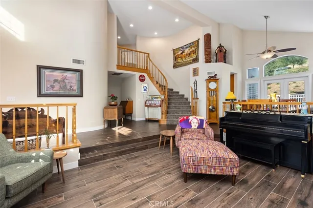 a view of a living room and a window