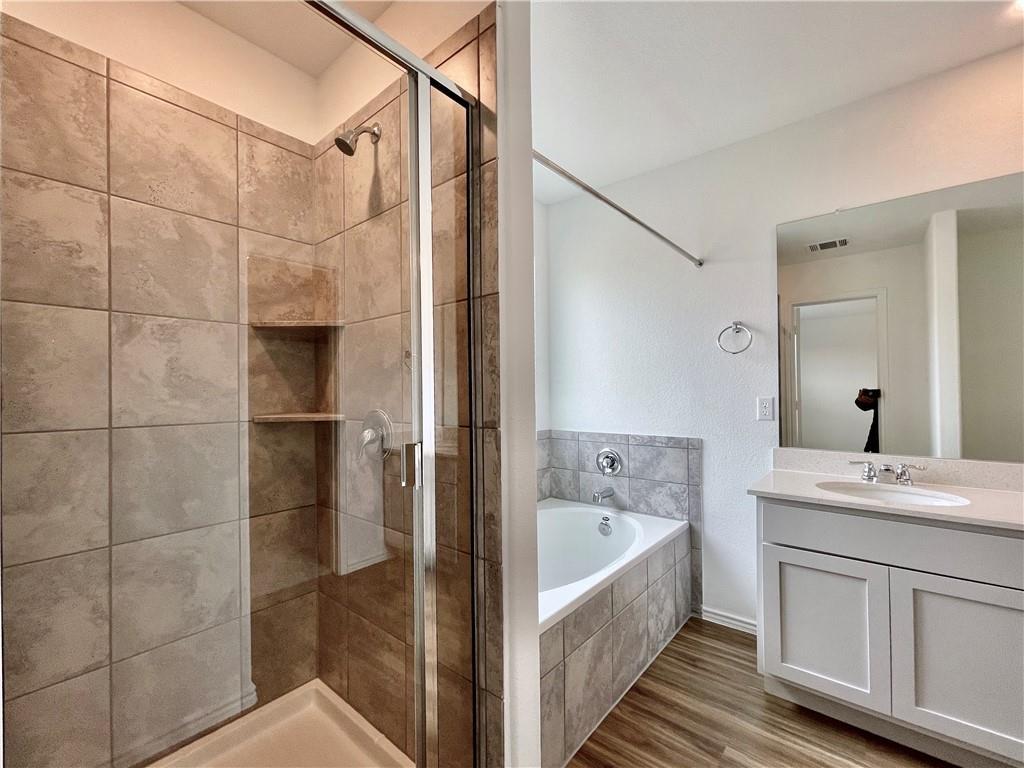 126 Canley Loop Hutto, TX 78634 - Photo 18 of 24 a bathroom with a bathtub and a sink