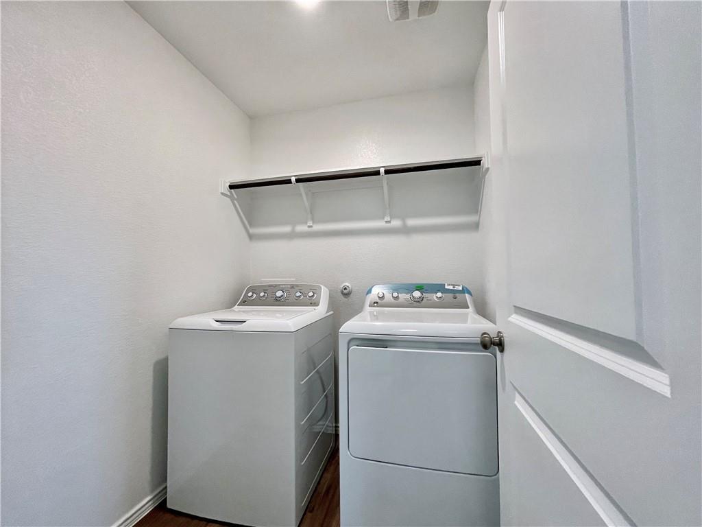 126 Canley Loop Hutto, TX 78634 - Photo 23 of 24 a utility room with dryer and washer