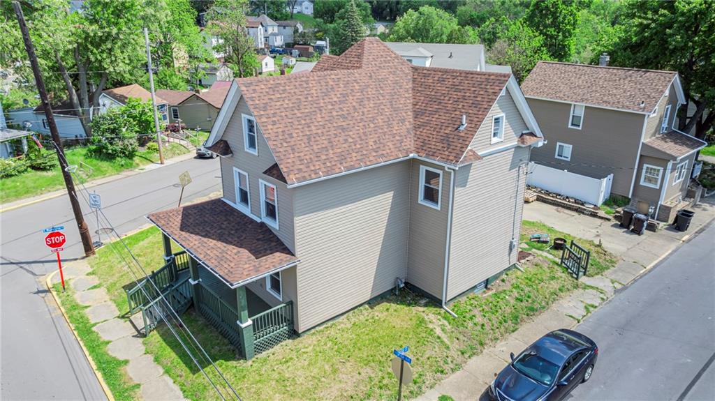 193 Virginia Avenue Rochester, PA 15074 - Photo 32 of 37 an aerial view of a house with swimming pool and garden