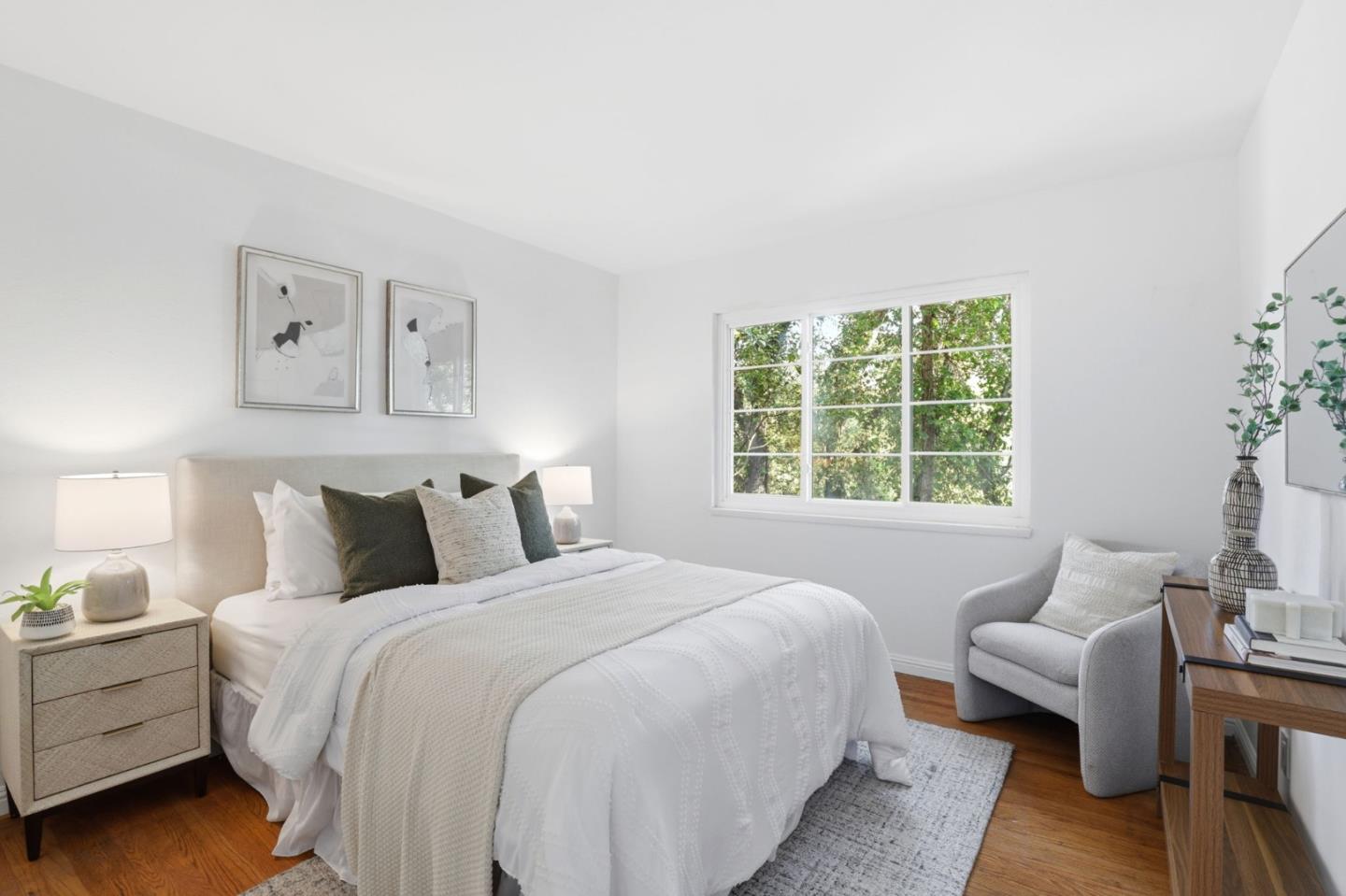 425 Summit Spring Road Woodside, CA 94062 - Photo 22 of 42 a bedroom with a bed and a couch