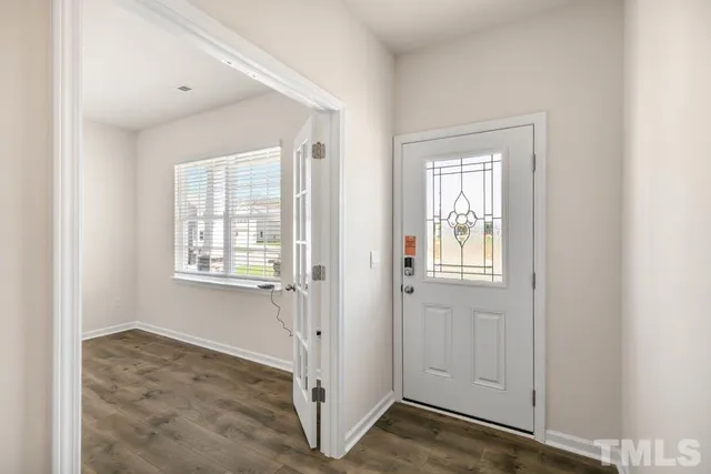 an empty room with a window