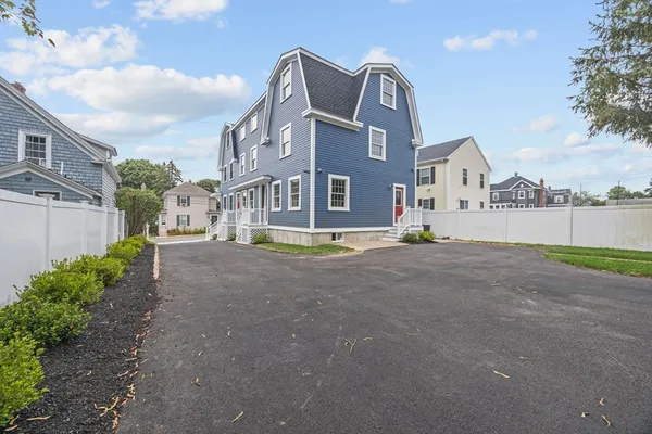 a view of large house with a street