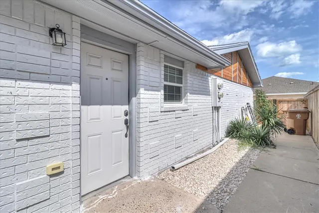 a view of front door of house