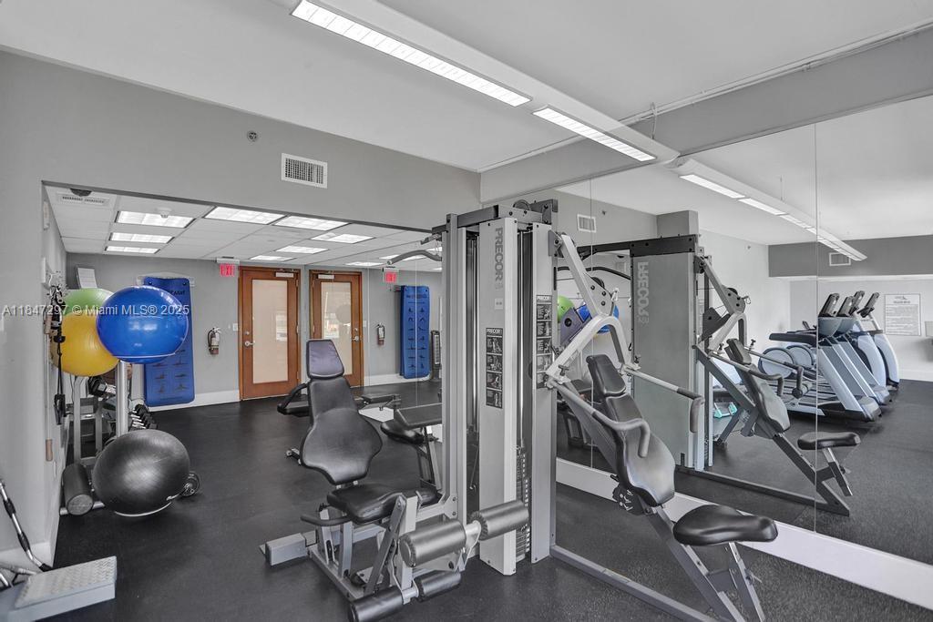 Brickell Miami, FL 33129 - Photo 42 of 42 a view of a room with gym equipment