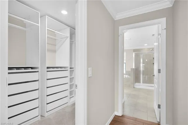 a view of walk in closet