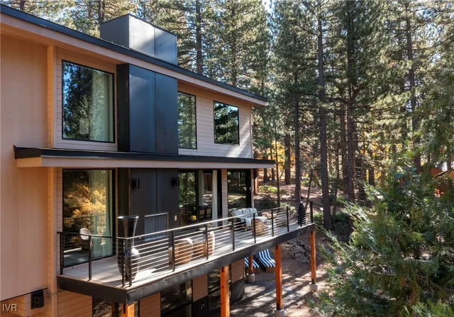 front view of house with a large window