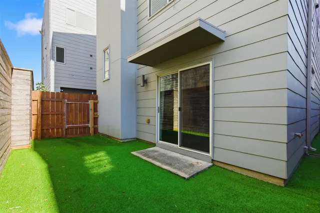 a view of a backyard with a garden