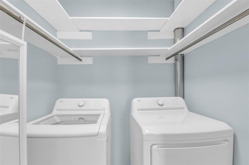 4688 Matilda Street, Unit H Dallas, TX 75206 - Photo 17 of 20 a utility room with dryer and washer