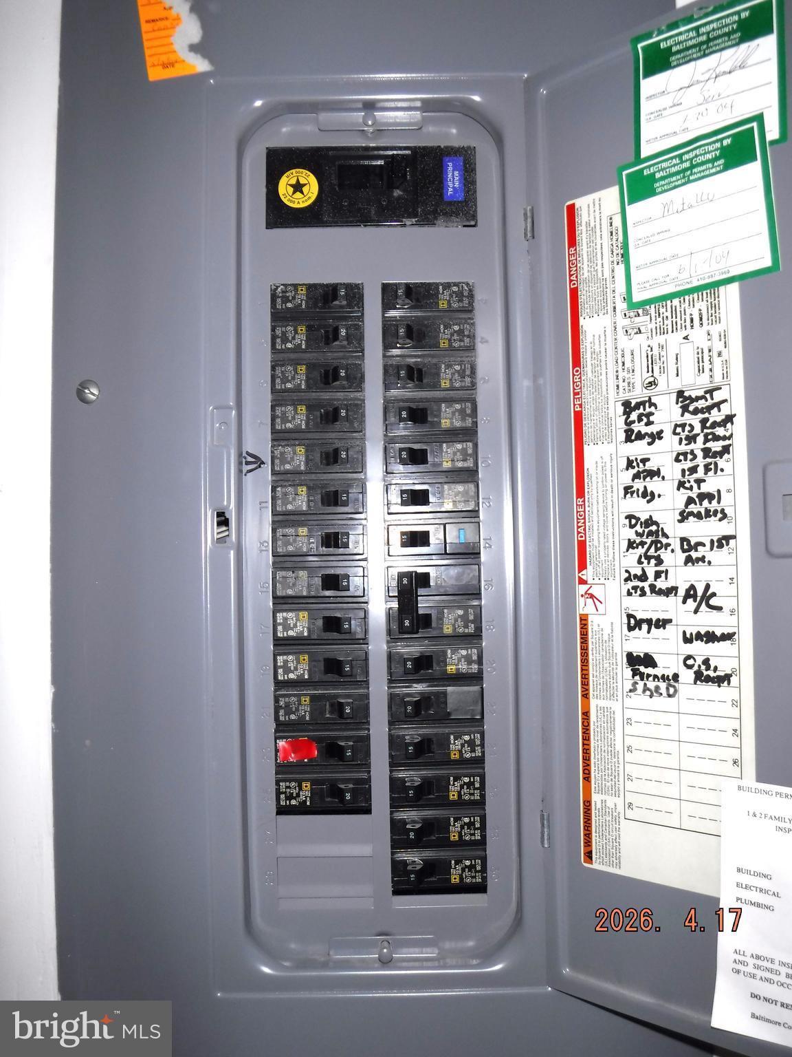 16 Crafton Road Essex, MD 21221 - Photo 29 of 57 Electric Panel box