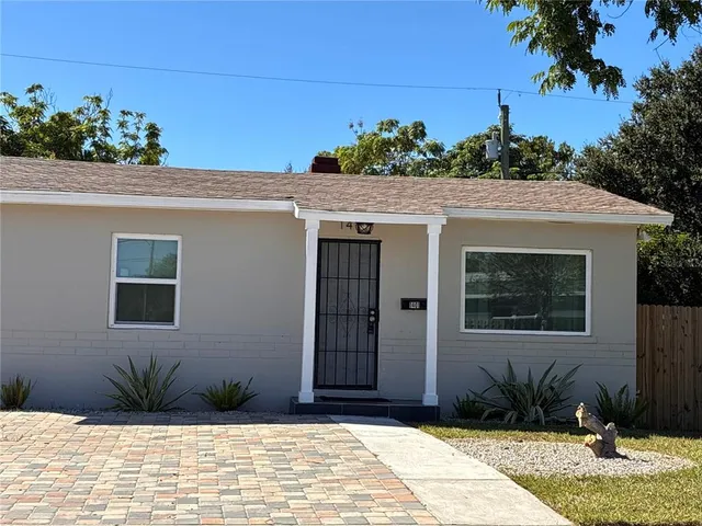 a front view of a house