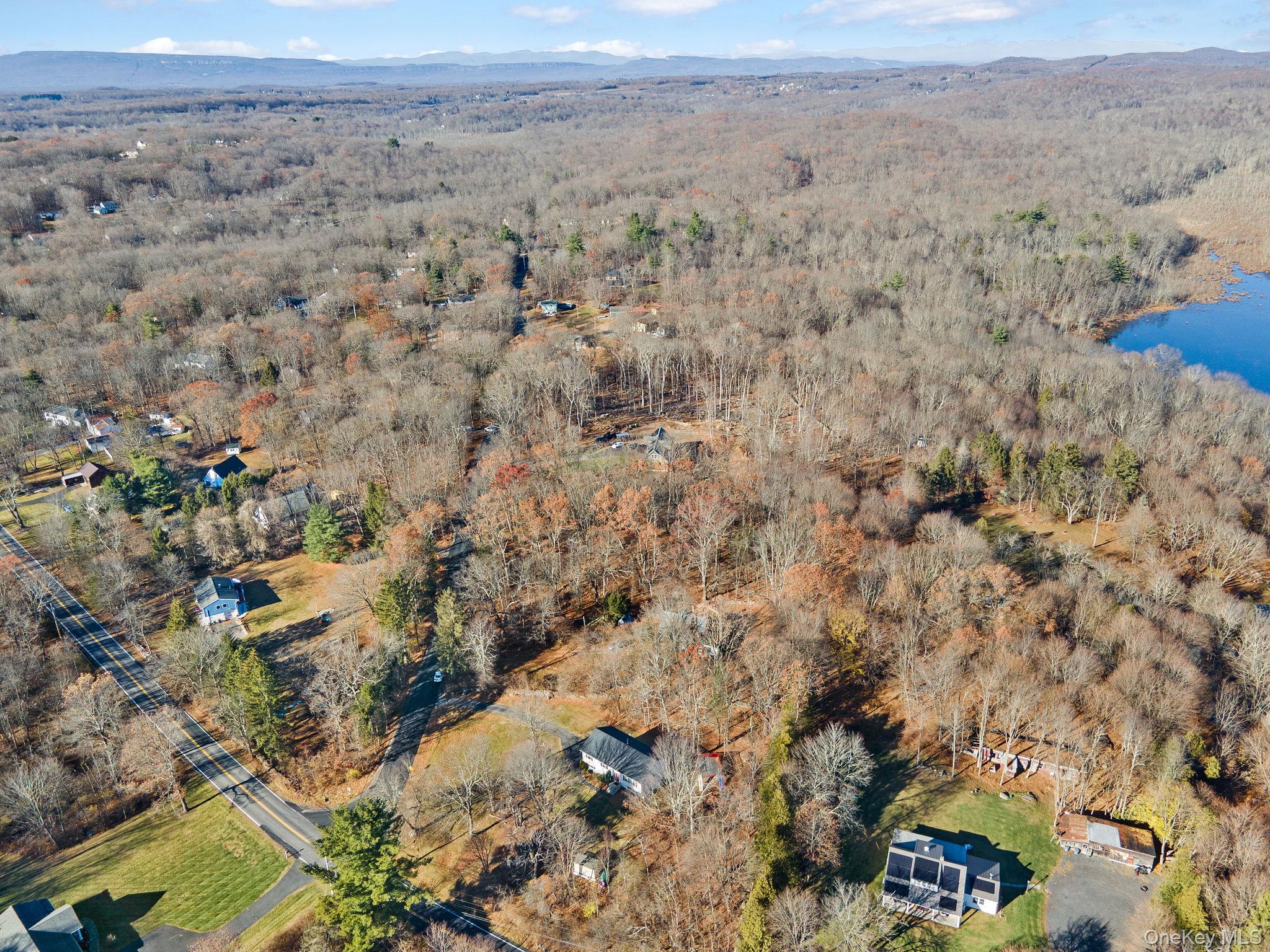171 E Road Wallkill, NY 12589 - Photo 45 of 47 Drone / aerial view of a heavily wooded area and a mountain backdrop