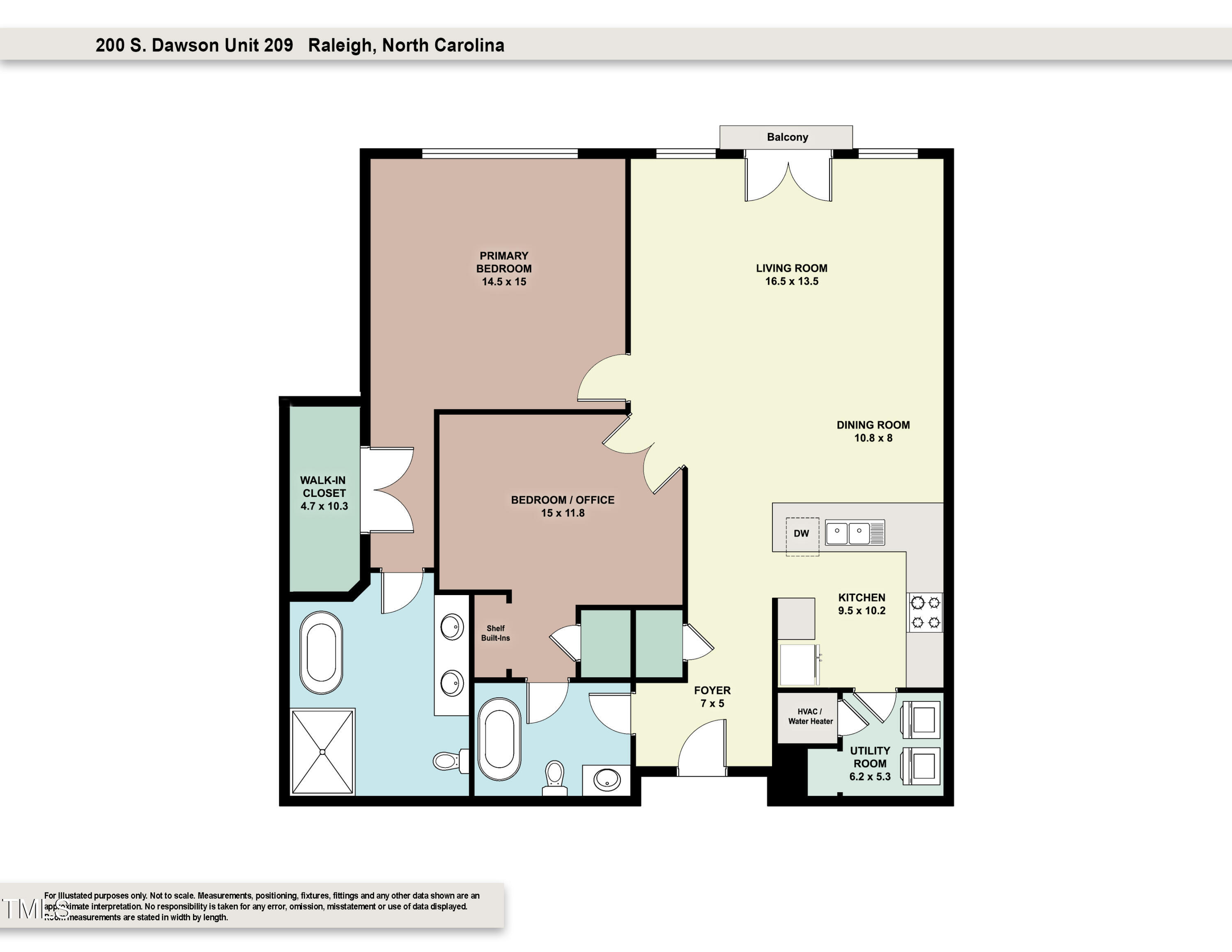 200 South Dawson Street, Unit 209 Raleigh, NC 27601 - Photo 44 of 44 200_S_DawsonUnit209Floorplan
