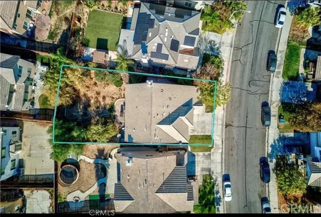 an aerial view of multiple house