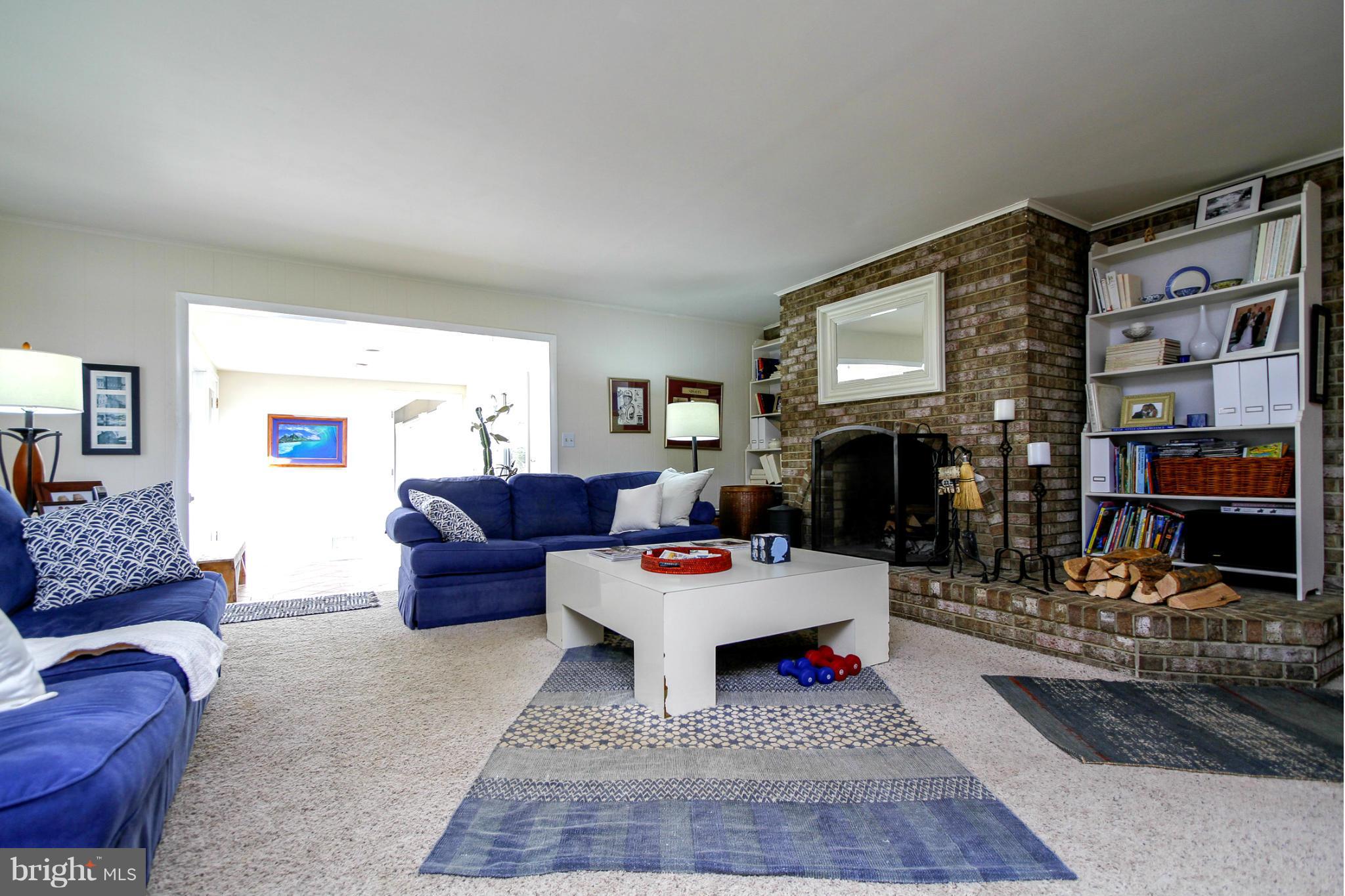 3055 Rundelac Road Annapolis, MD 21403 - Photo 17 of 30 Family Room with Brick Hearth Fireplace