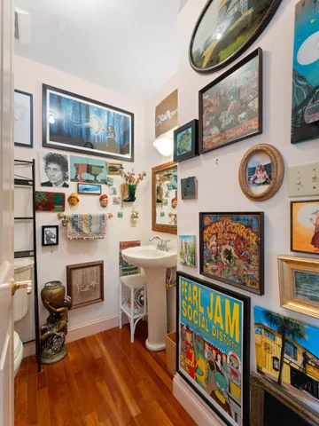 a view of a workspace with furniture and toys