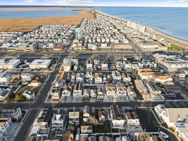 a city view with tall buildings