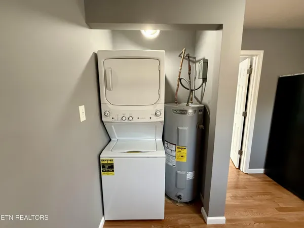 a close view of washer and dryer