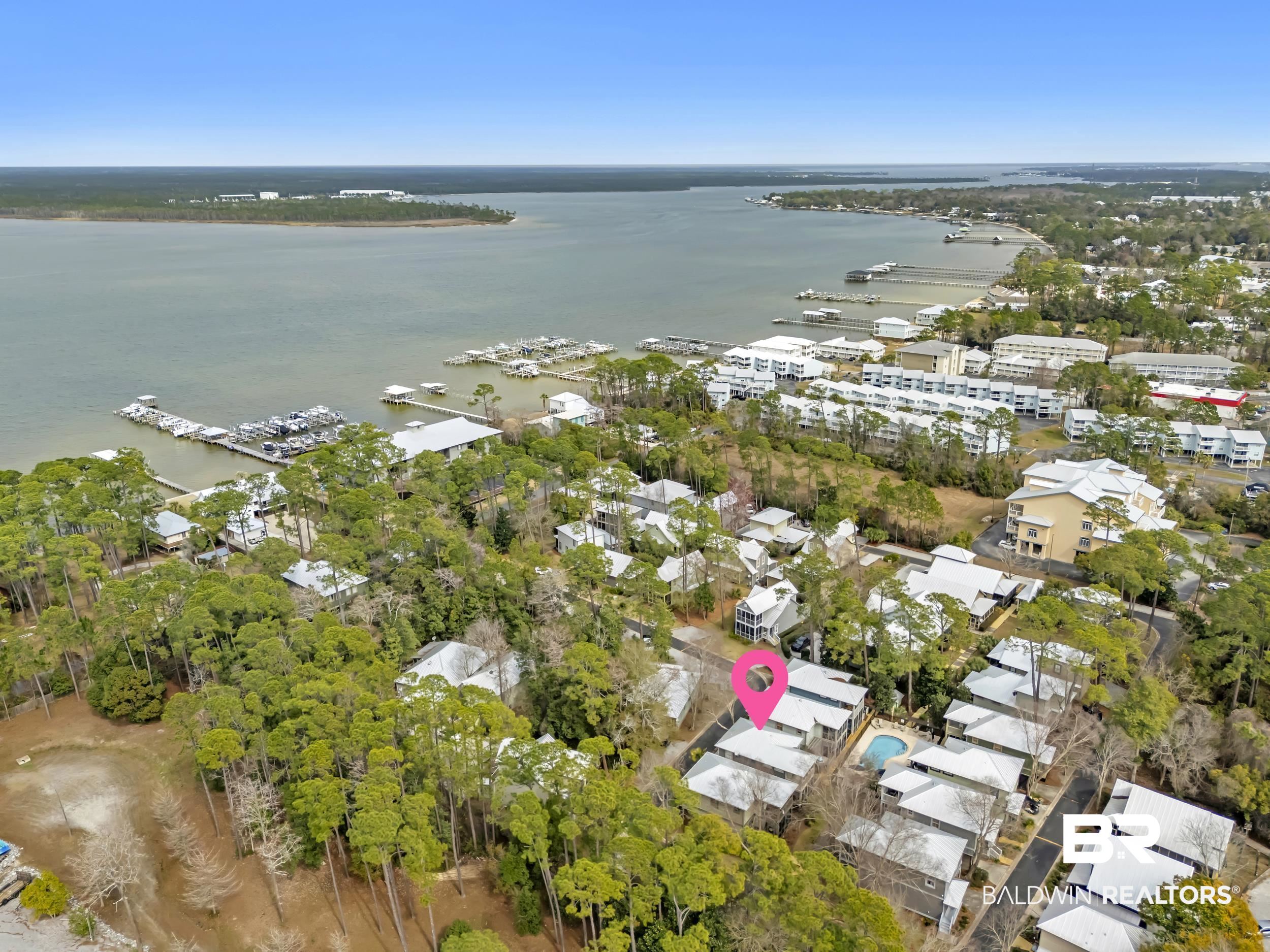 25773 Canal Road, Unit 32 Orange Beach, AL 36561 - Photo 34 of 35 Bird's eye view of a nearby body of water