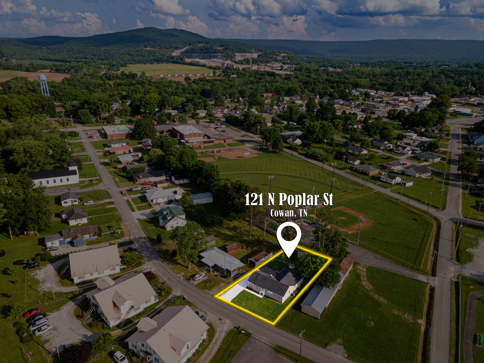 121 Popular Street North Cowan, TN 37318 - Photo 35 of 46 an aerial view of residential house with outdoor space