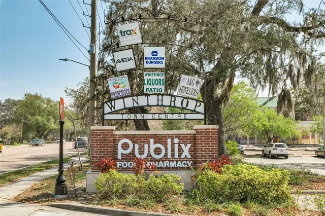 a front view of a building with street view