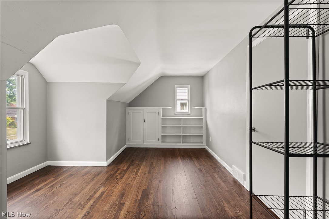 21779 Eaton Road Cleveland, OH 44126 - Photo 22 of 46 Bonus room with dark wood-type flooring and lofted ceiling