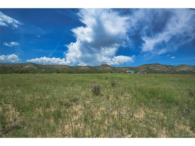 a view of a big yard with lots of green space