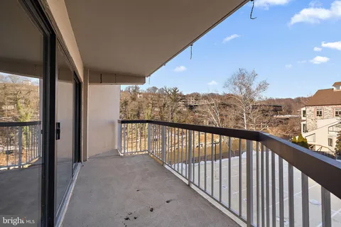 a view of balcony with city view