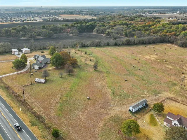 an aerial view of a houses