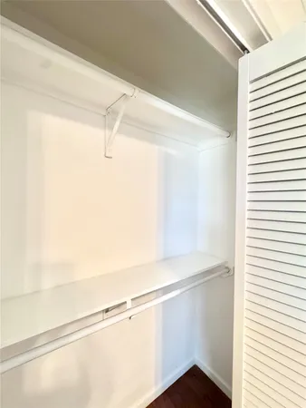 a close view of closet