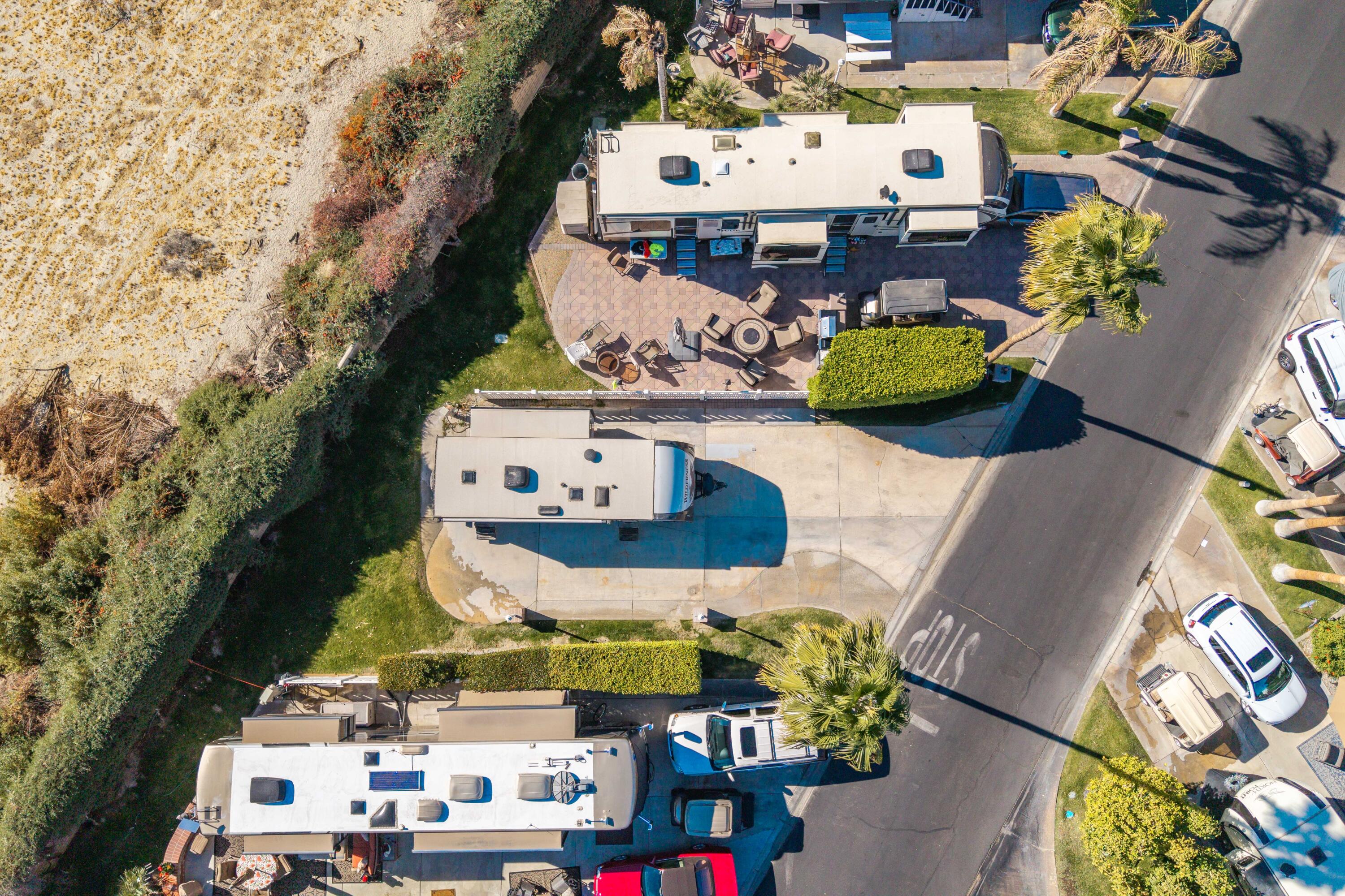 69411 Ramon Road, Unit 269 Cathedral City, CA 92234 - Photo 25 of 62 an aerial view of a house with a swimming pool