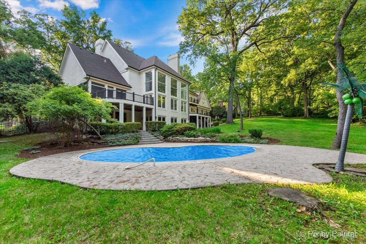 4N633 Hidden Oaks Road St. Charles, IL 60175 - Photo 8 of 49 a view of outdoor space yard and swimming pool