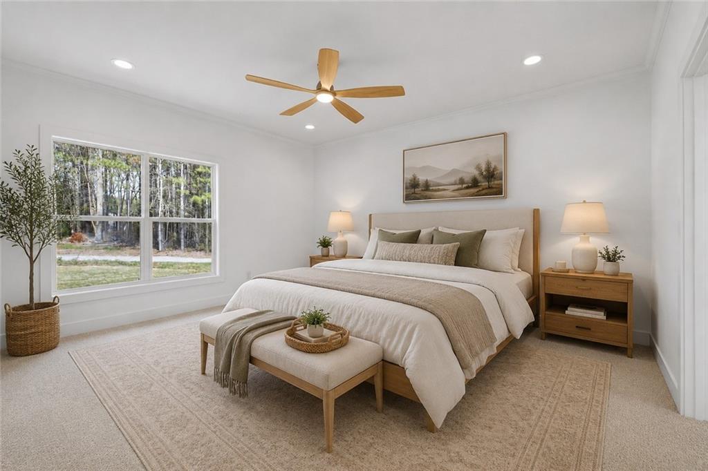 88 Carolyn Path Rockmart, GA 30153 - Photo 5 of 73 a bedroom with a bed and a large window