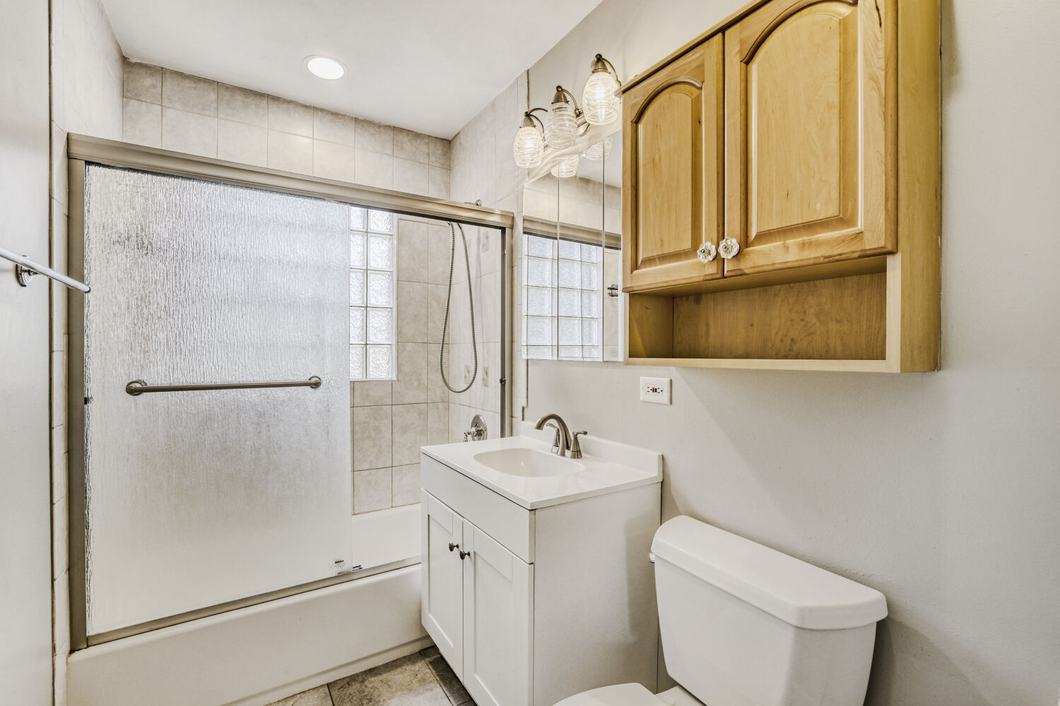 3 Sunset Lane Algonquin, IL 60102 - Photo 12 of 23 a bathroom with a granite countertop sink toilet and shower