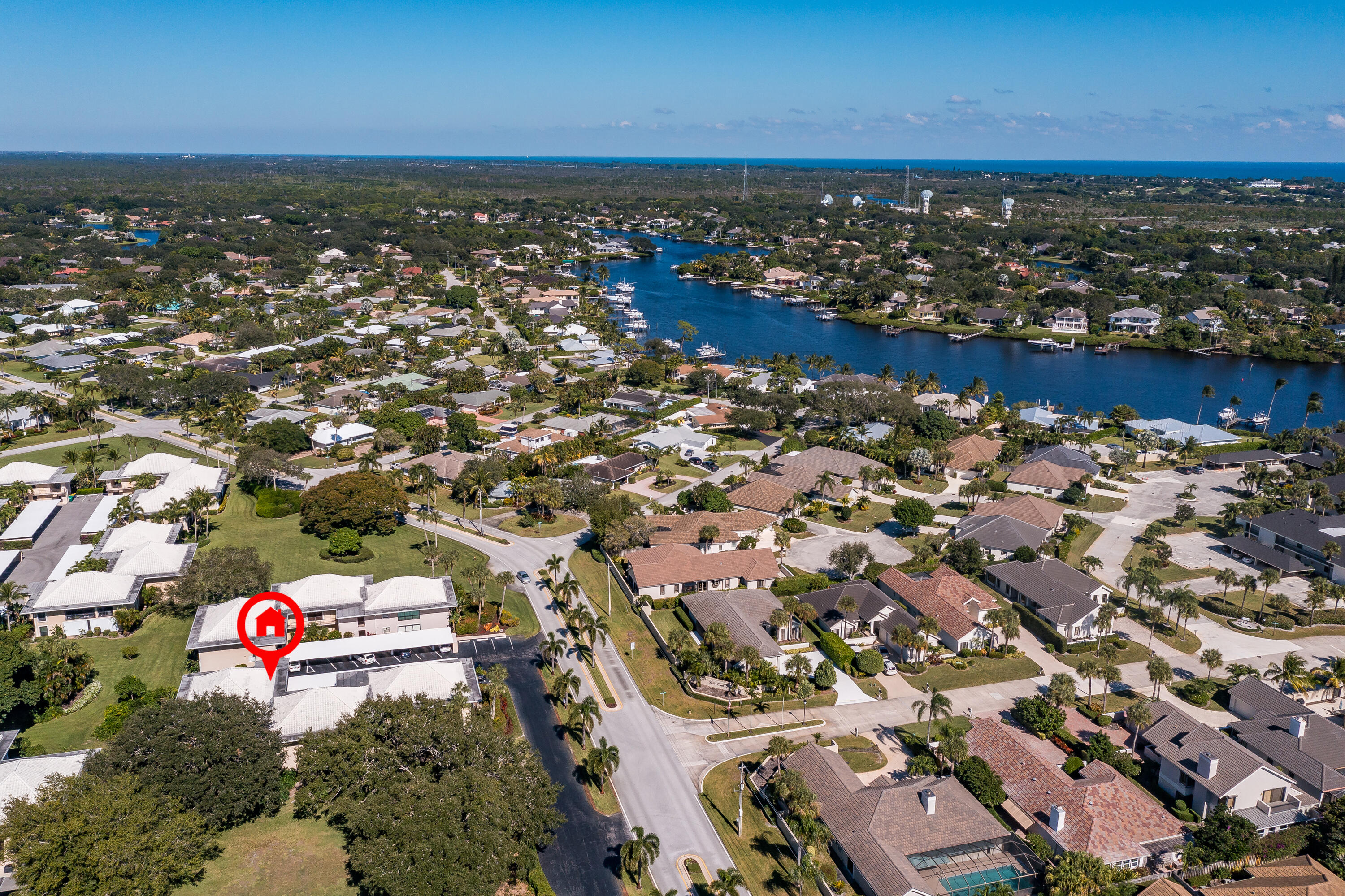 6 Concourse Drive, Unit A Jupiter, FL 33469 - Photo 39 of 49 an aerial view of residential houses with city view