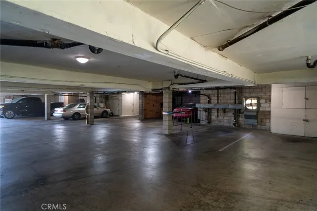 a view of a studio with car parked