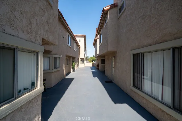 a view of a narrow alley