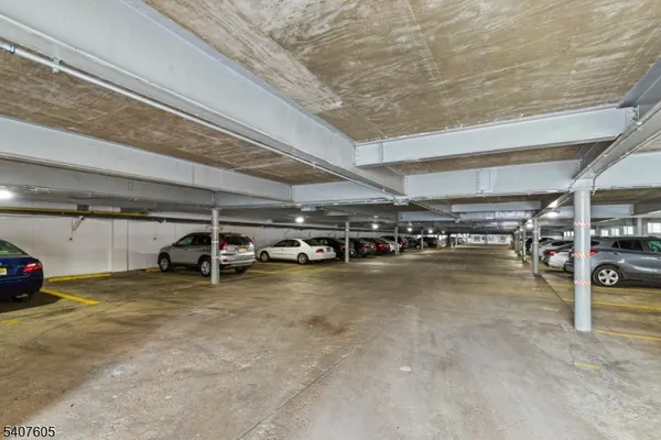 a view of a garage with furniture