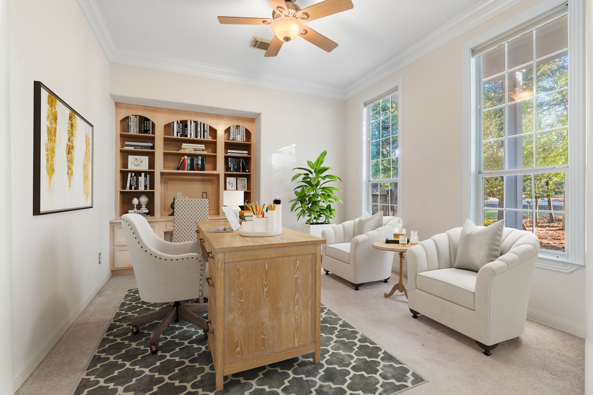 11506 Walden Road Montgomery, TX 77356 - Photo 4 of 50 Virtually staged Study with nice built-ins!