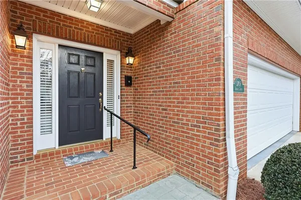 a view of front door of house