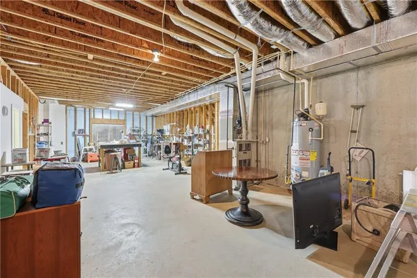a view of a room with storage